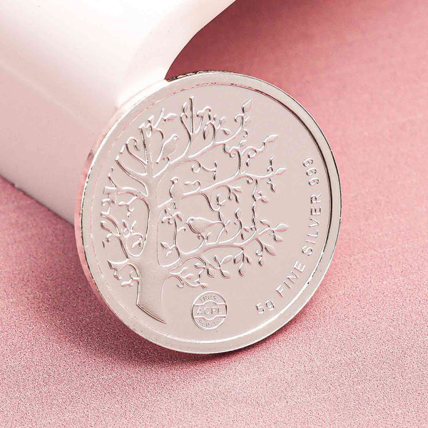 BIS Hallmarked Banyan Tree 999 Pure Silver Coin