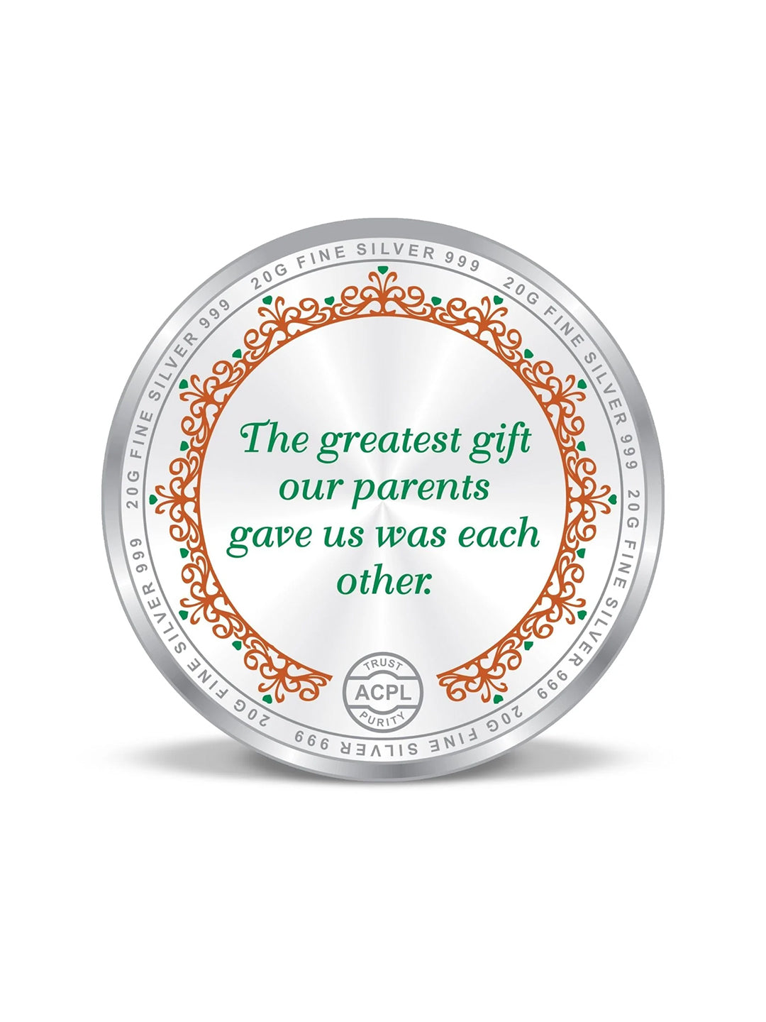 BIS Hallmarked Personalised Happy Raksha Bandhan Rakhi 999 Pure Silver Coin