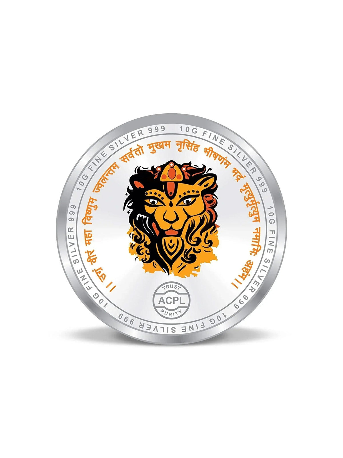 BIS Hallmarked Lord Narasimha 999 Pure Silver Coin