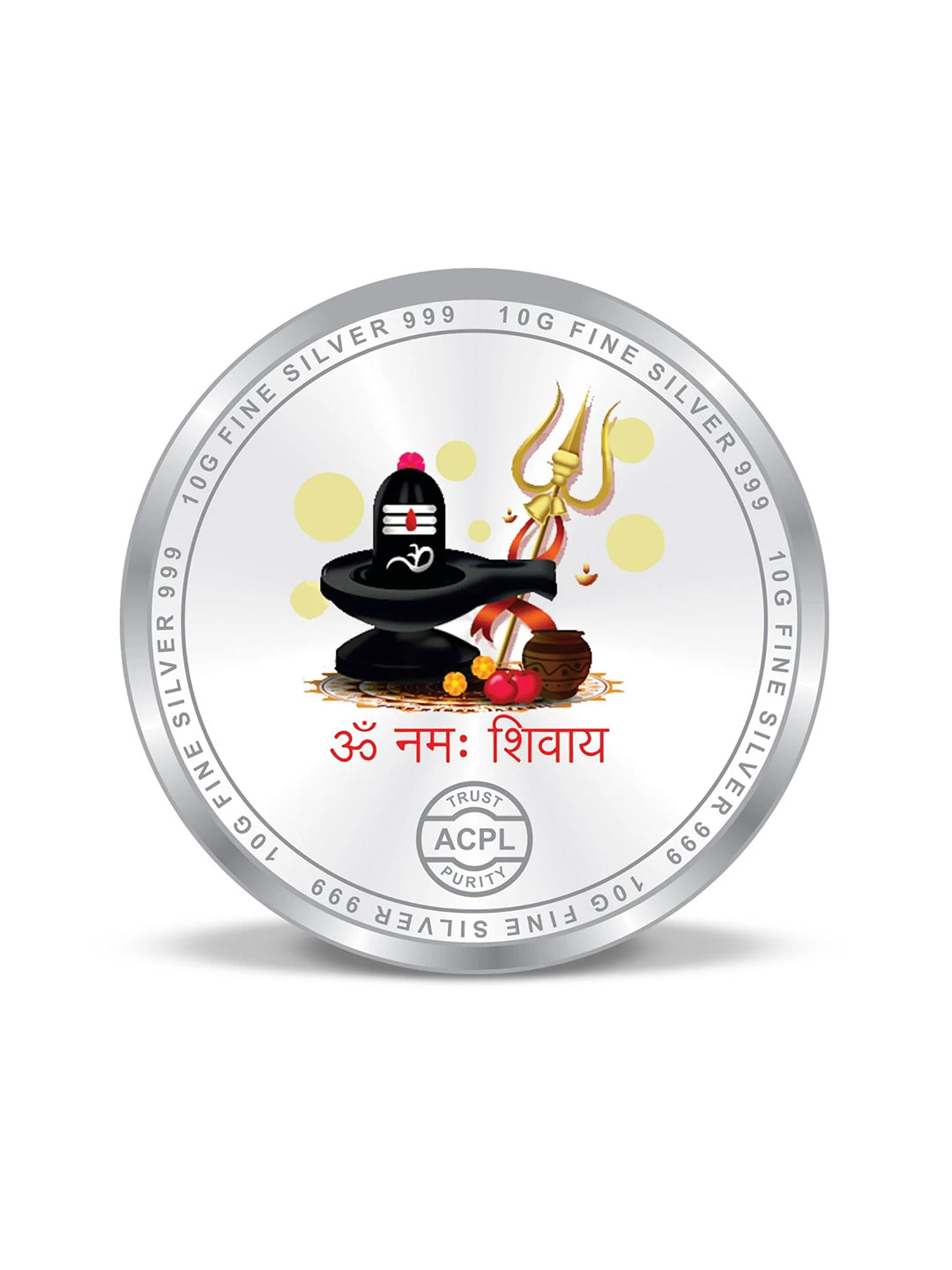BIS Hallmarked Lord Shiva & Goddess Parvati 999 Pure Silver Coin