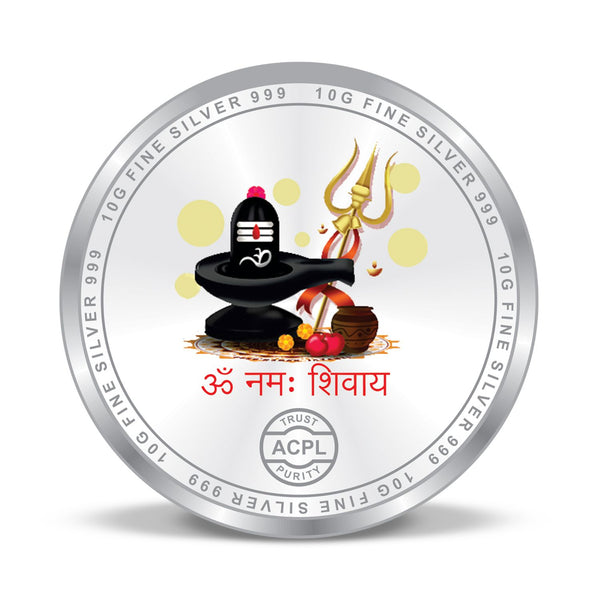 BIS Hallmarked Lord Shiva & Goddess Parvati 999 Pure Silver Coin