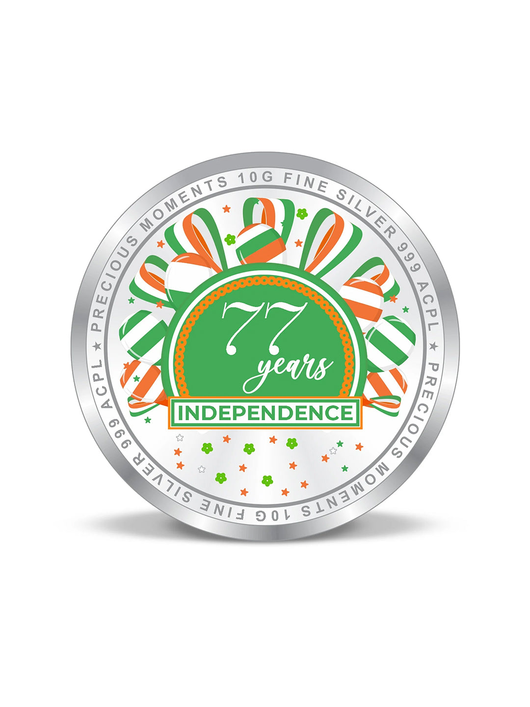 BIS Hallmarked Happy Independence Day 999 Pure Silver Coin