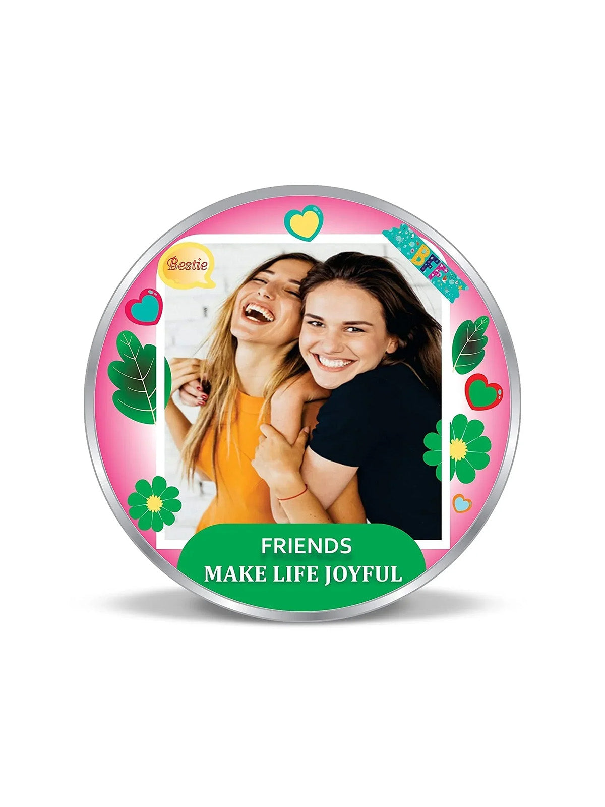 BIS Hallmarked Personalised Happy Friendship Day 999 Pure Silver Coin