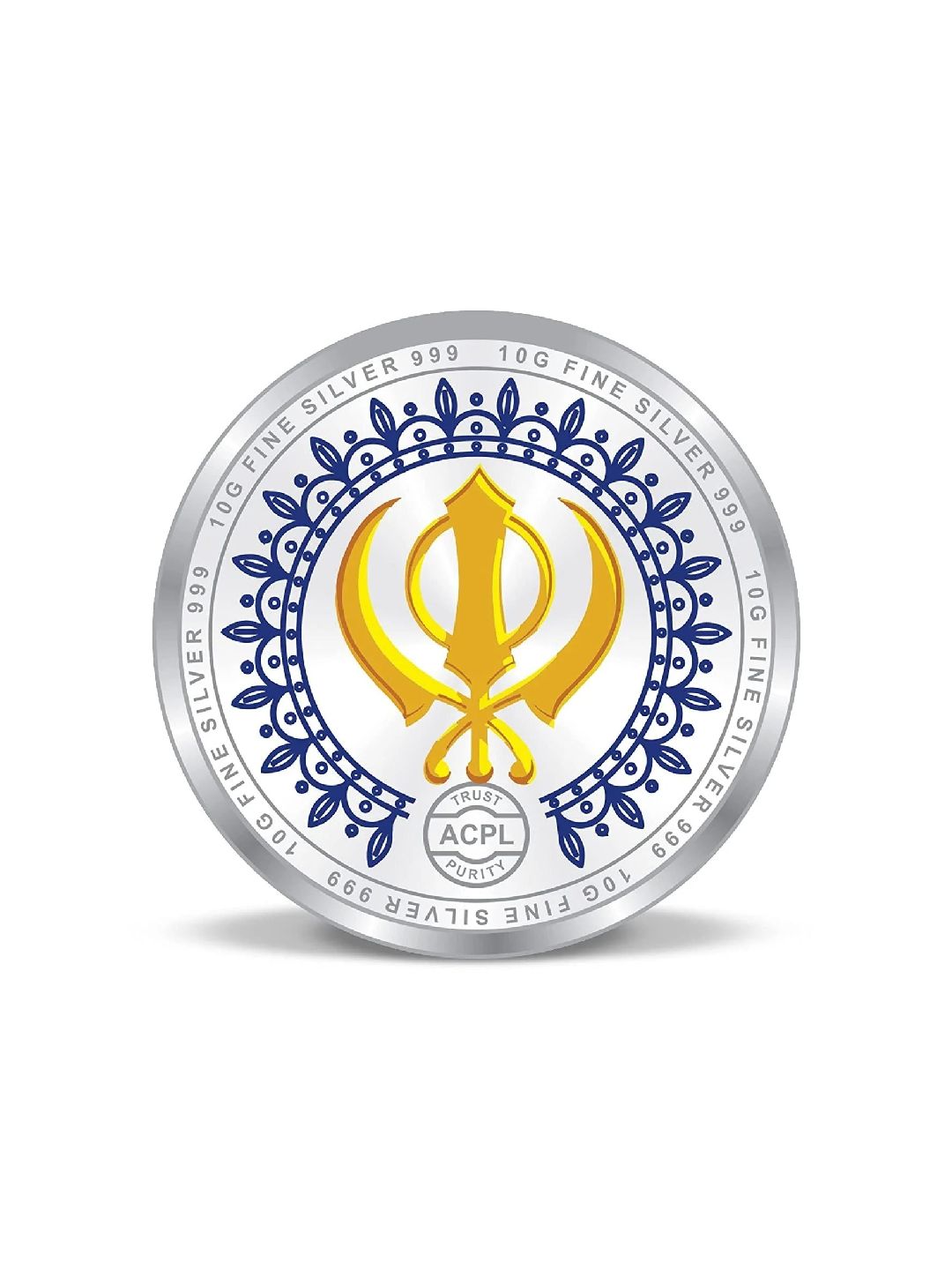 BIS Hallmarked Guru Gobind Singh Ji 999 Pure Silver Coin