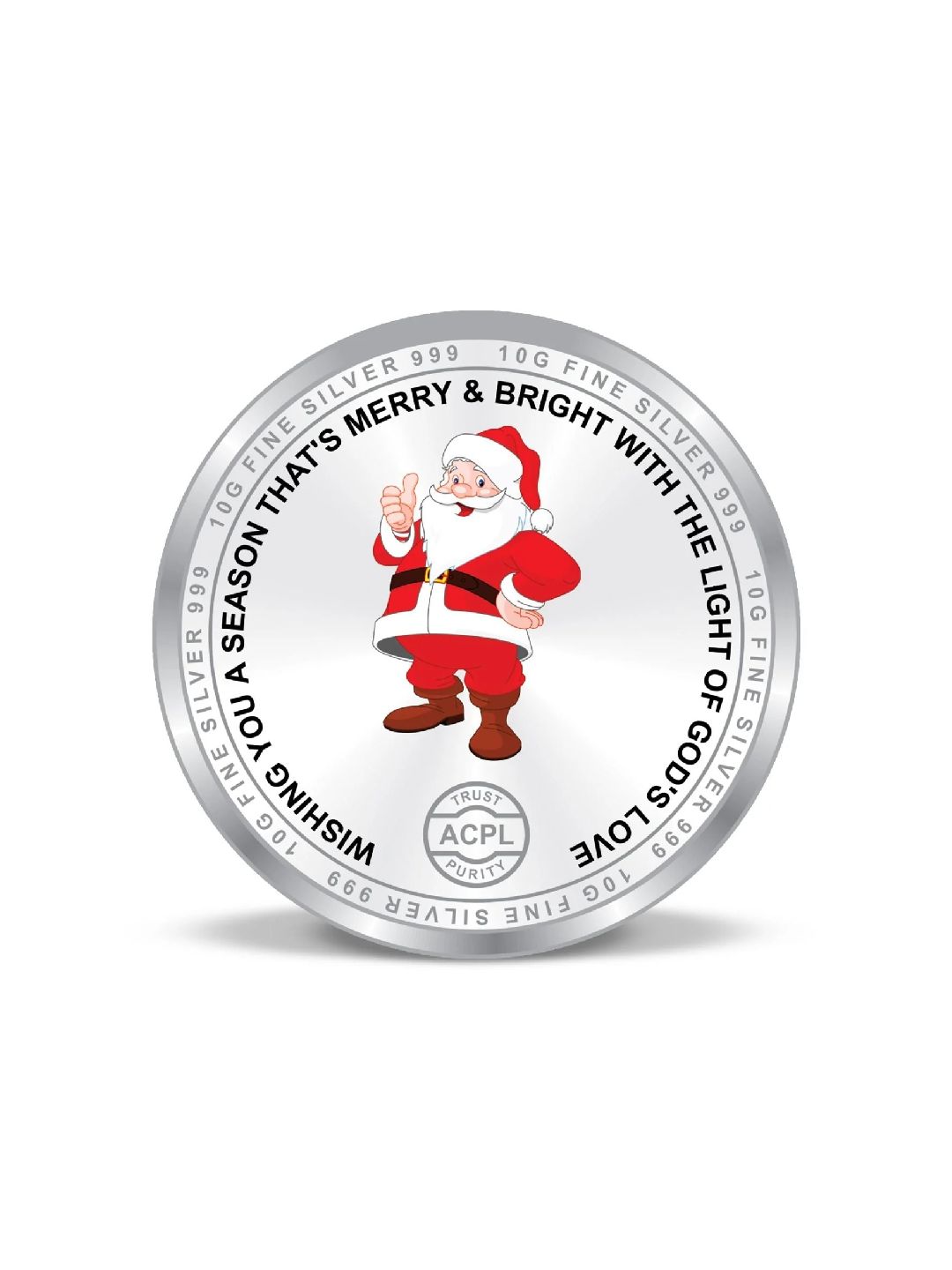 BIS Hallmarked 999 Purity Silver Merry Christmas Coin