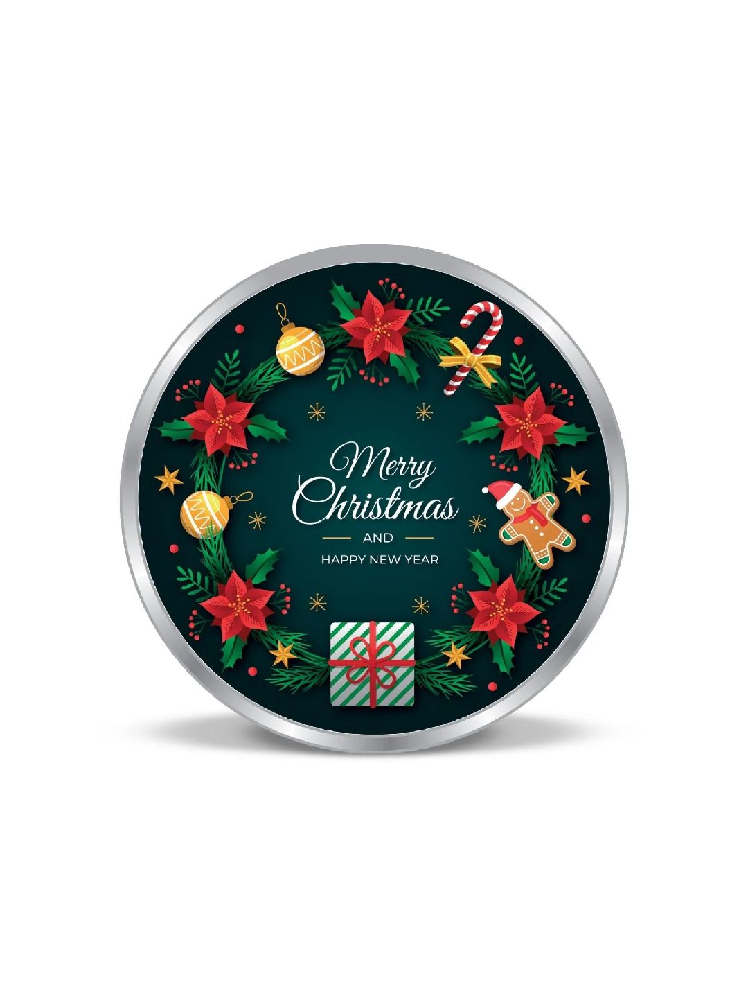 BIS Hallmarked 999 Purity Silver Merry Christmas Coin