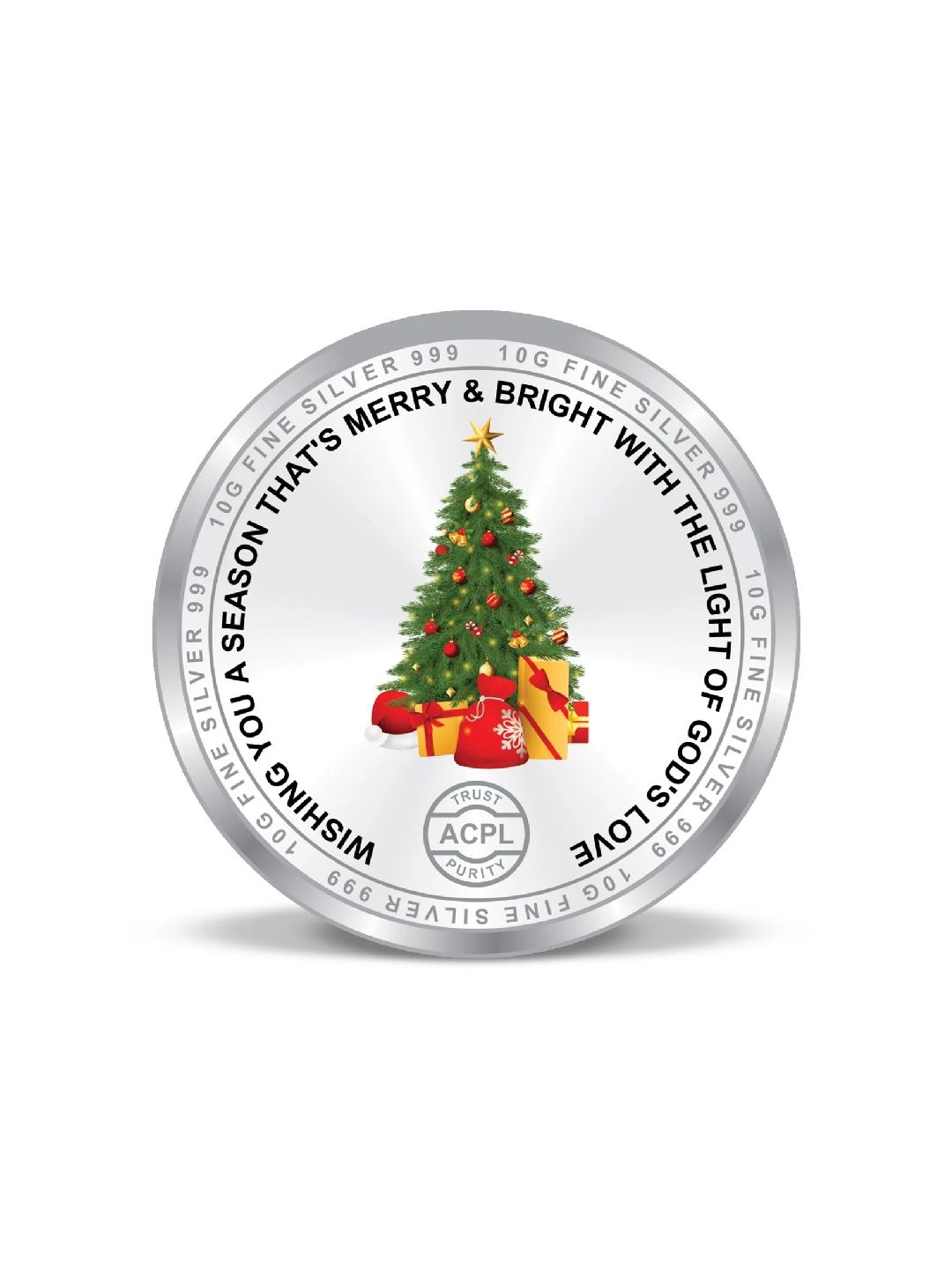 BIS Hallmarked Silver Coin Merry Christmas