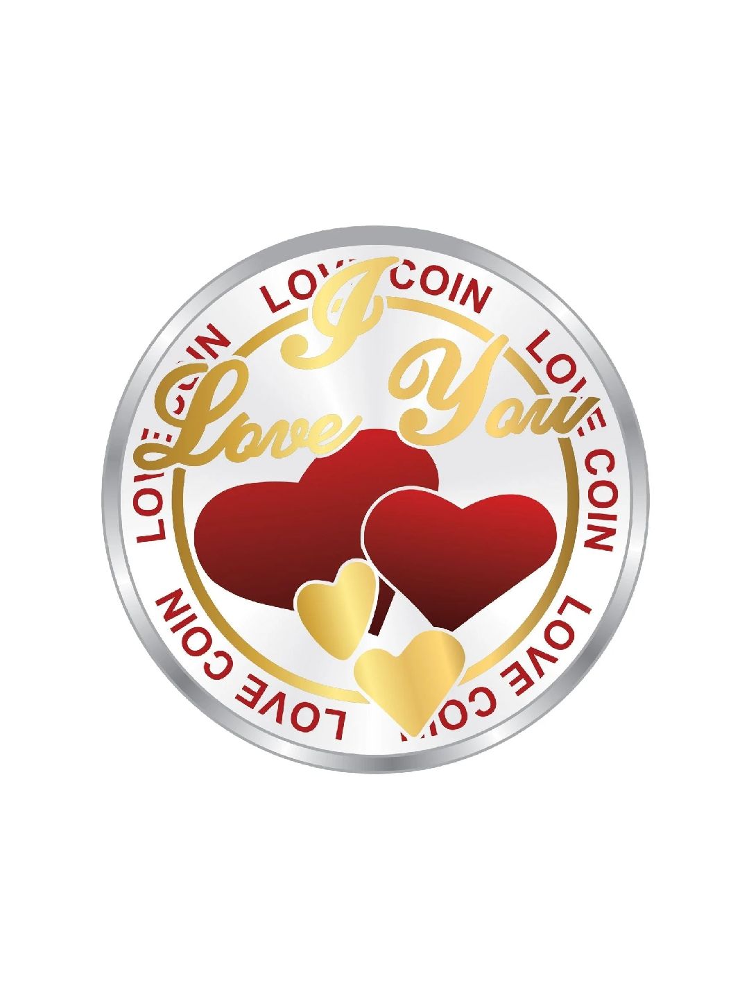 BIS Hallmarked Happy Valentine Day Heart Design Silver Gifting Coin 999  Purity