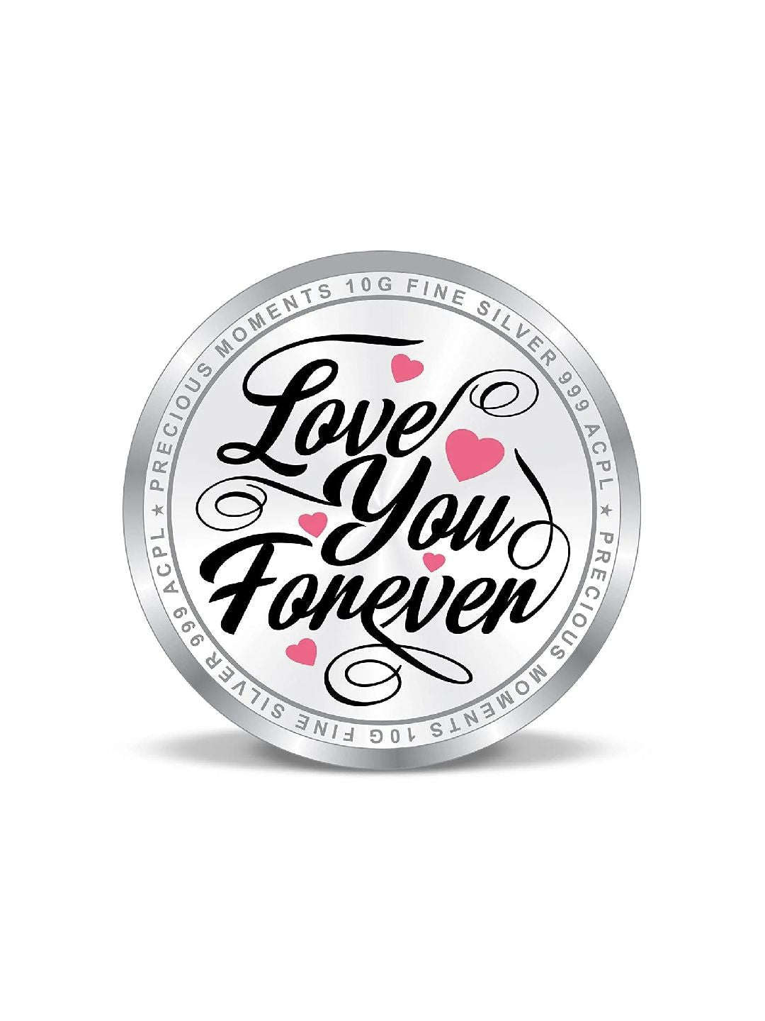 BIS Hallmarked Happy Valentine Day Silver Coin 999 Pure