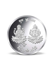 BIS Hallmarked Shree Laxmi & Lord Ganesha 999 Pure Silver Coin