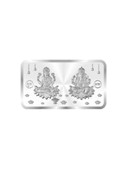 BIS Hallmarked Laxmi Ganesh Silver Bar 999 Pure Silver