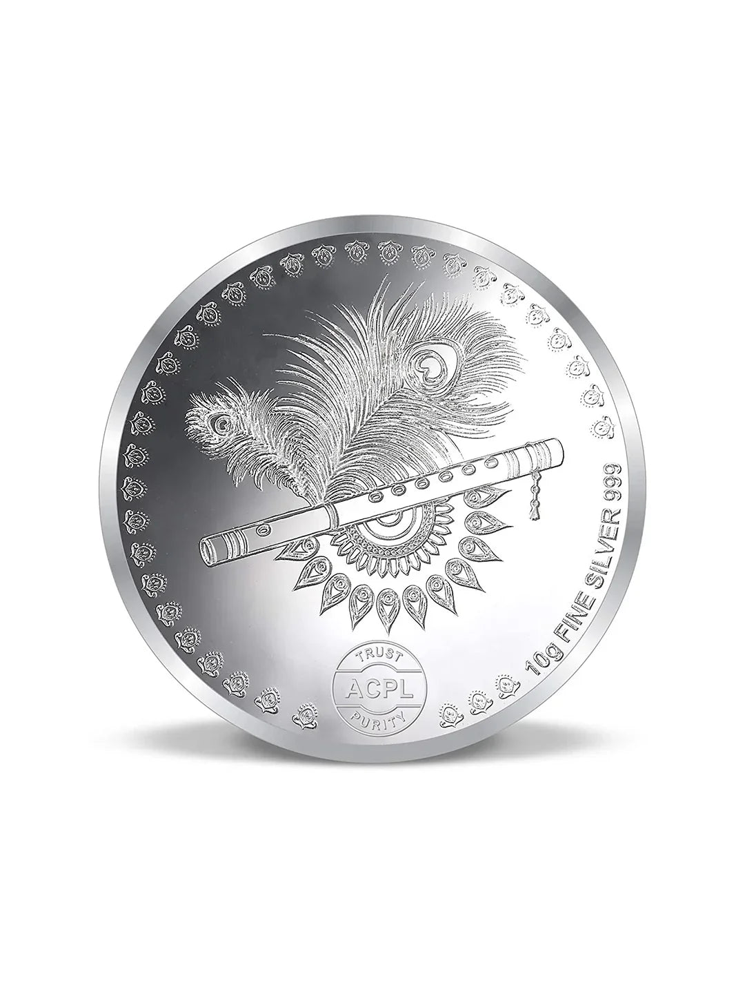 BIS Hallmarked Lord Krishna 10GM 999 Pure Silver Coin