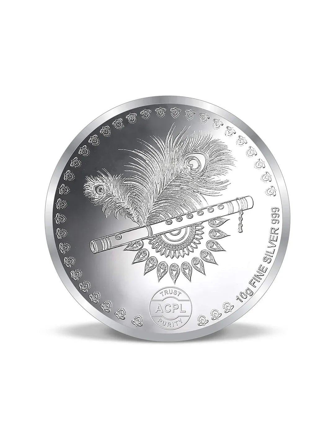 BIS Hallmarked Radha Krishna 10GM 999 Pure Silver Coin
