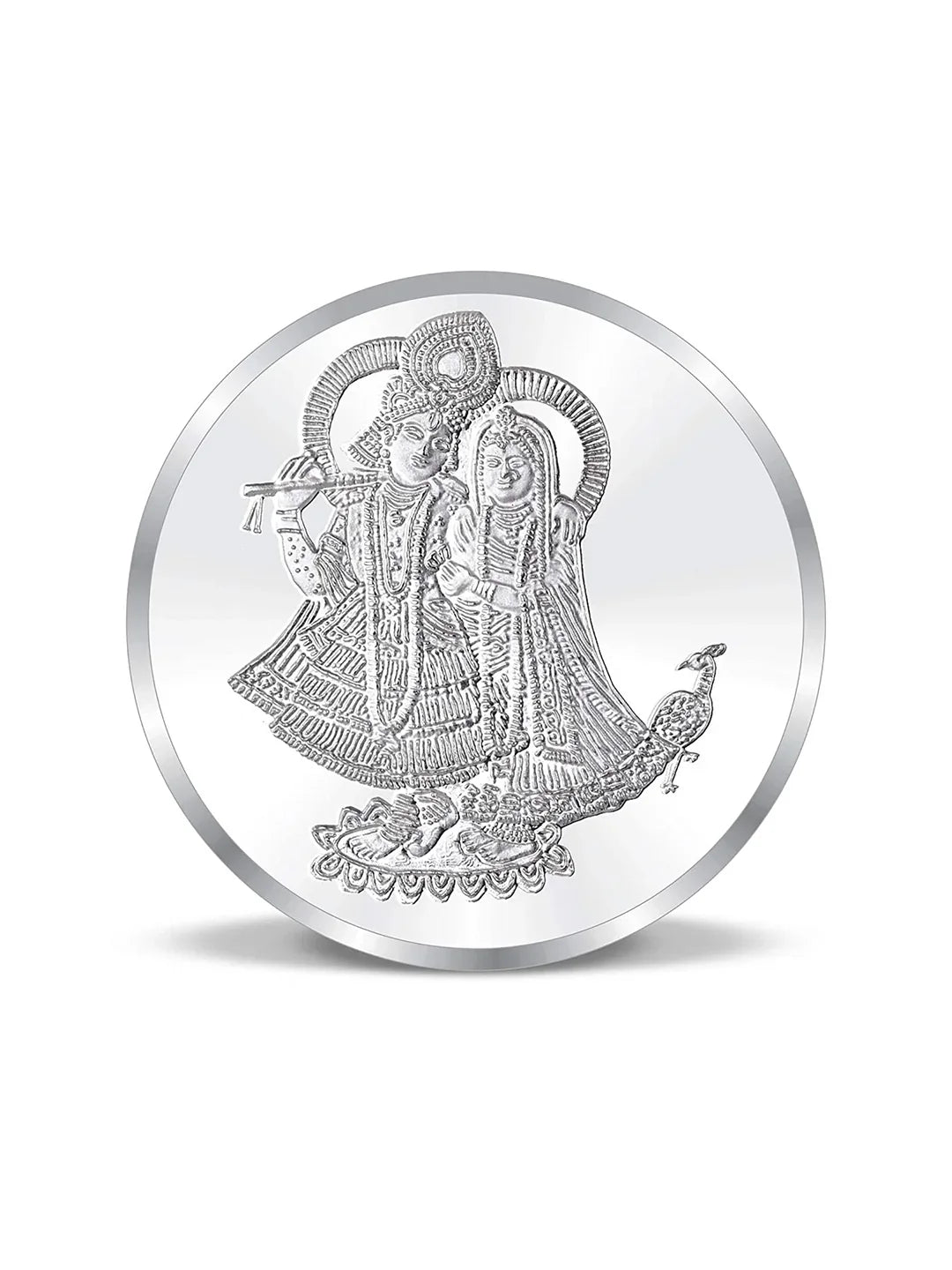 BIS Hallmarked Radha Krishna 10GM 999 Pure Silver Coin