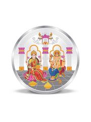 BIS Hallmarked Maa Laxmi and Ganesh 999 Pure Silver Coin