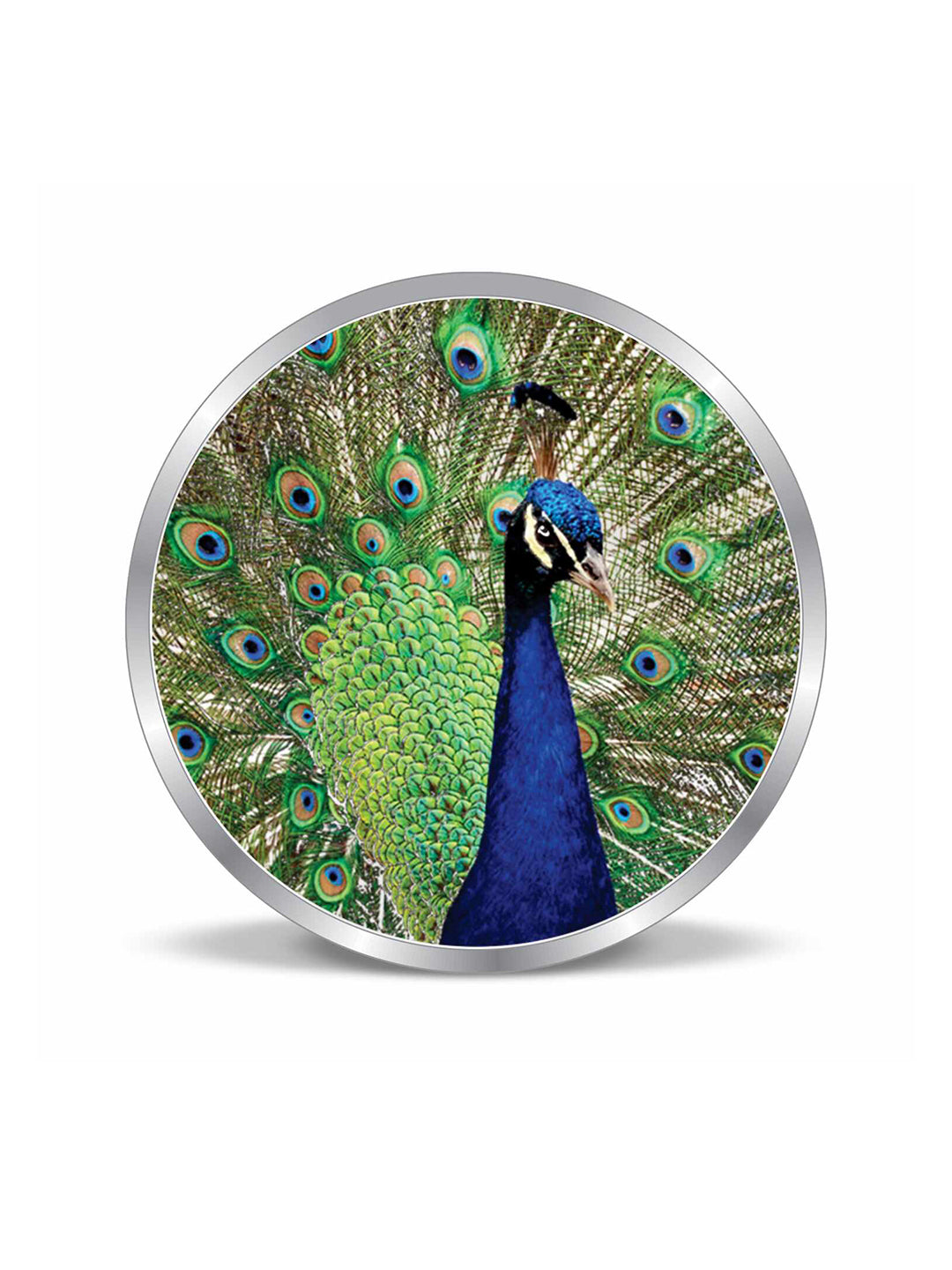 BIS Hallmarked Dancing Peacock 999 Pure Silver Coin