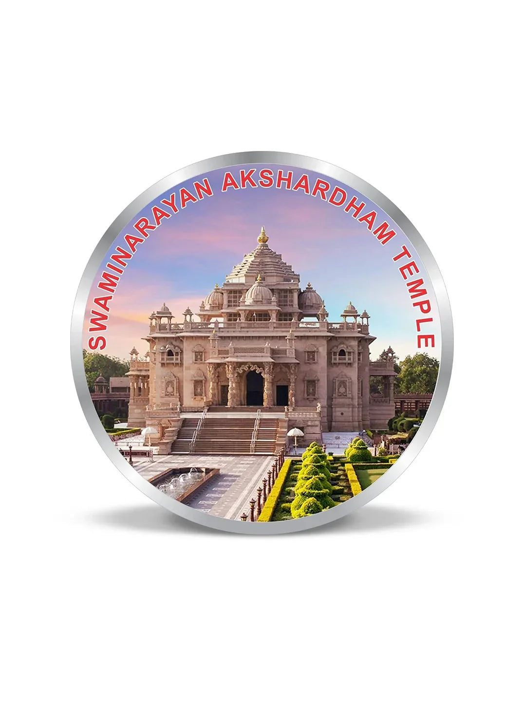 BIS Hallmarked Akshardham Temple 20GM 999 Pure Silver Coin