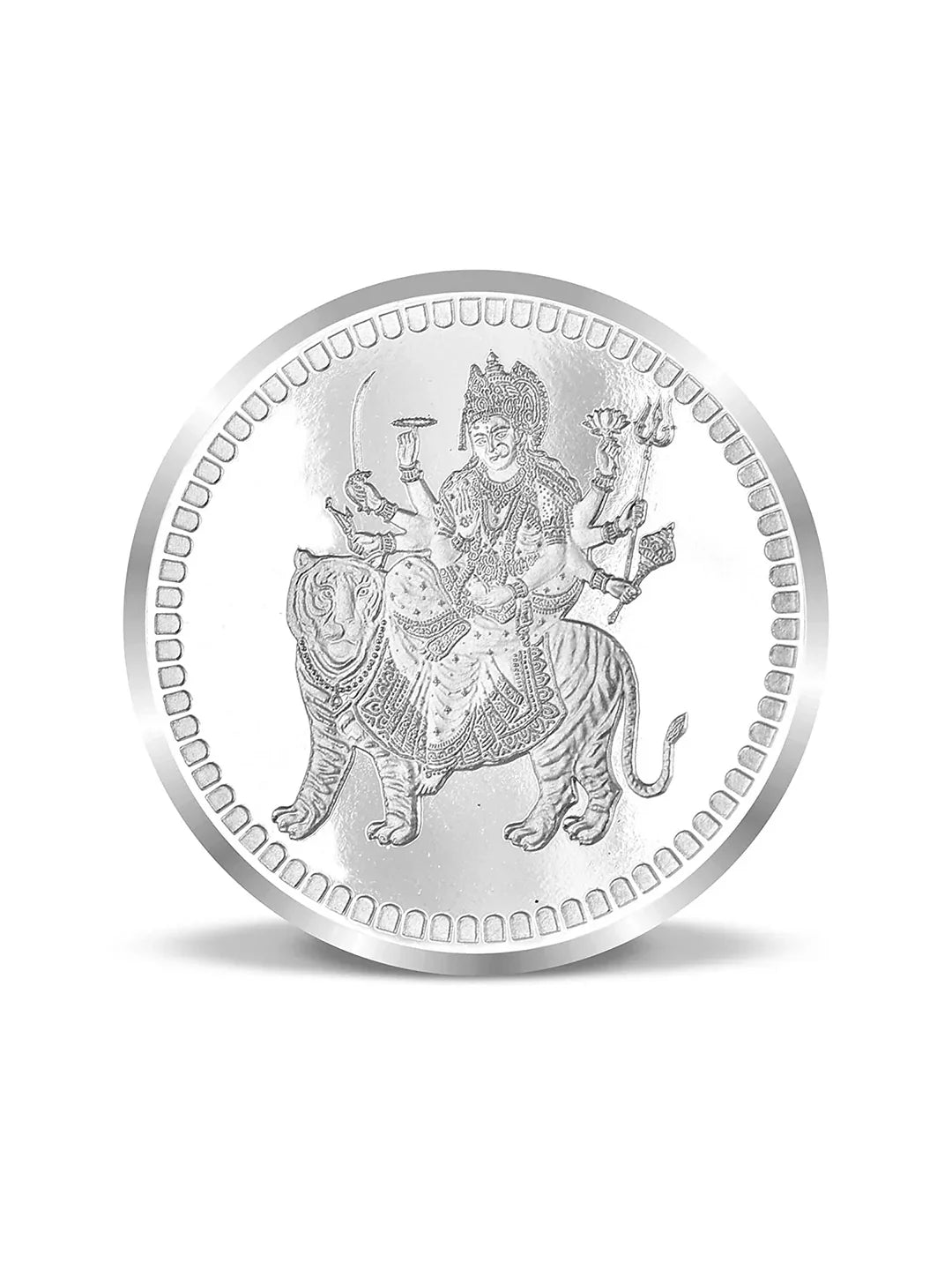 BIS Hallmarked Goddess Durga Maa 10GM 999 Pure Silver Coin
