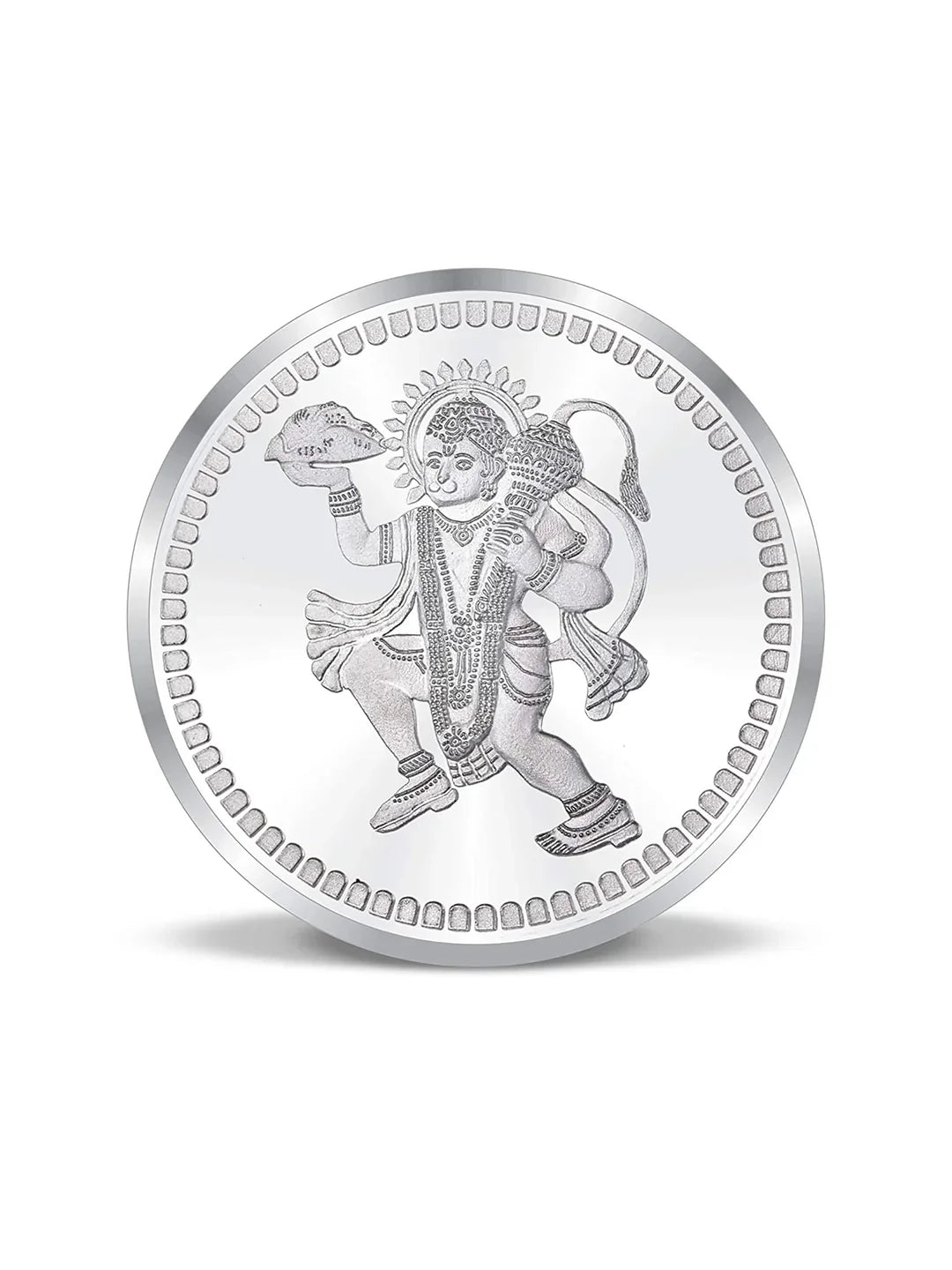 BIS Hallmarked Lord Hanuman ji 10GM 999 Pure Silver Coin