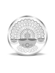 BIS Hallmarked Diya Spreading Light 999 Pure Silver Coin