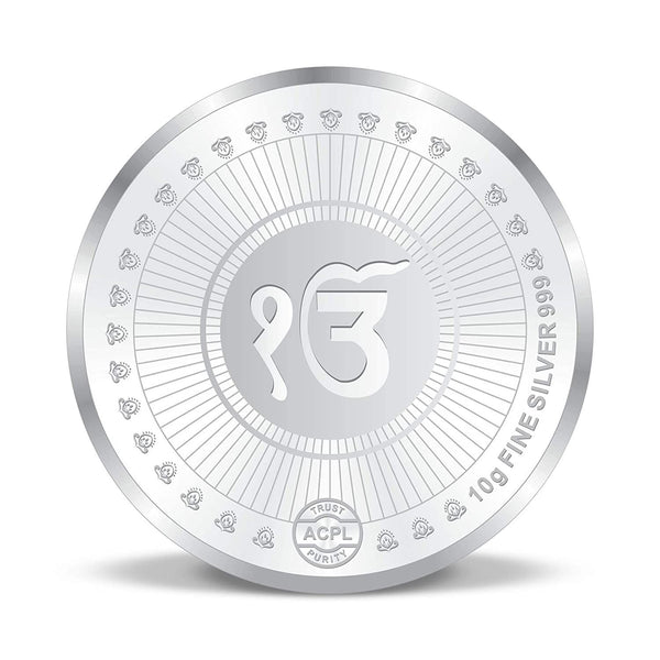 BIS Hallmarked Shree Gurunanak Dev Ji 999 Pure Silver Coin
