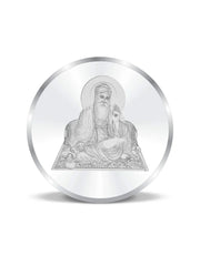 BIS Hallmarked Shree Gurunanak Dev Ji 999 Pure Silver Coin