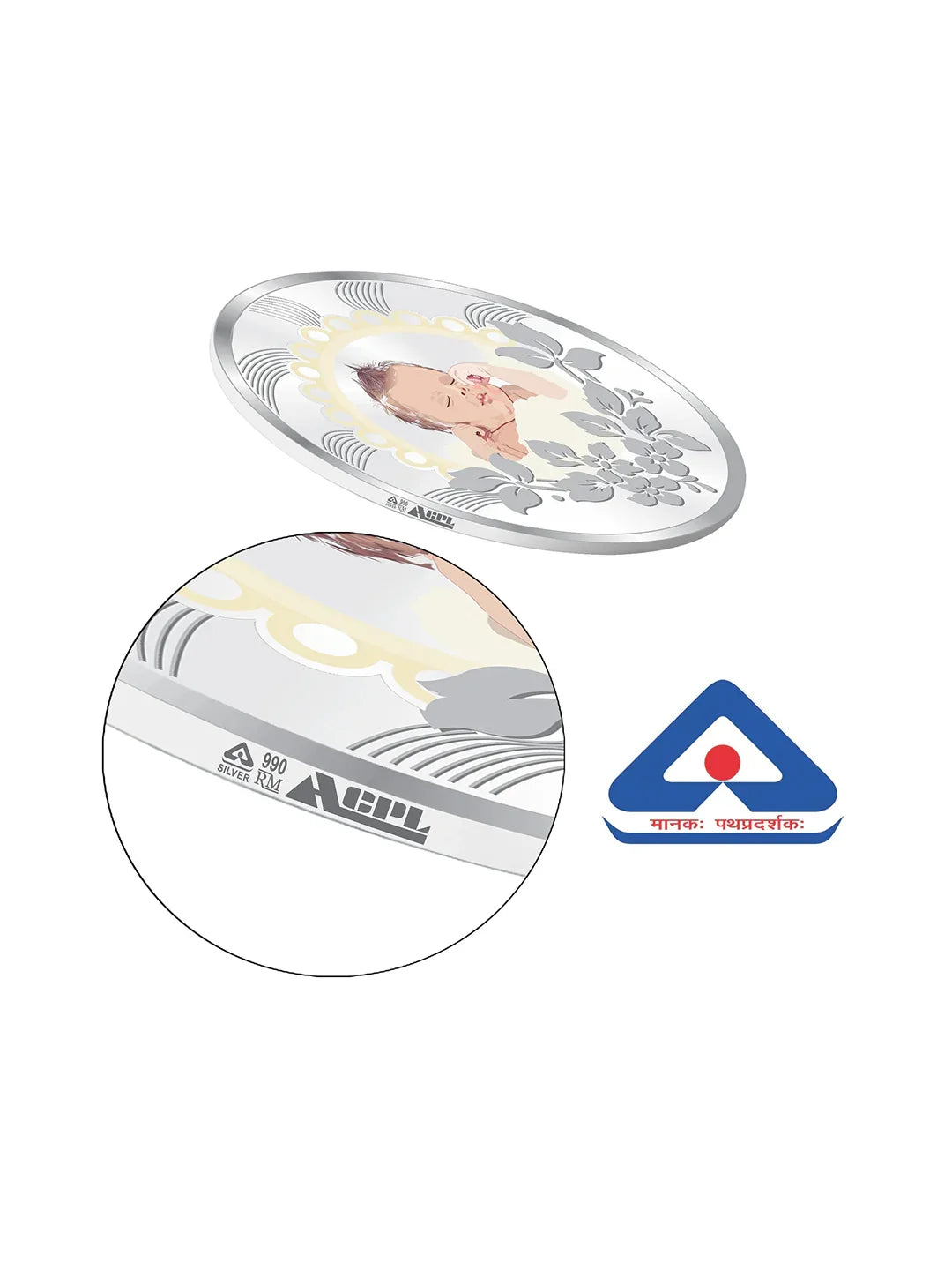 BIS Hallmarked New-Born Baby Event Gift 999 Pure Silver Coin