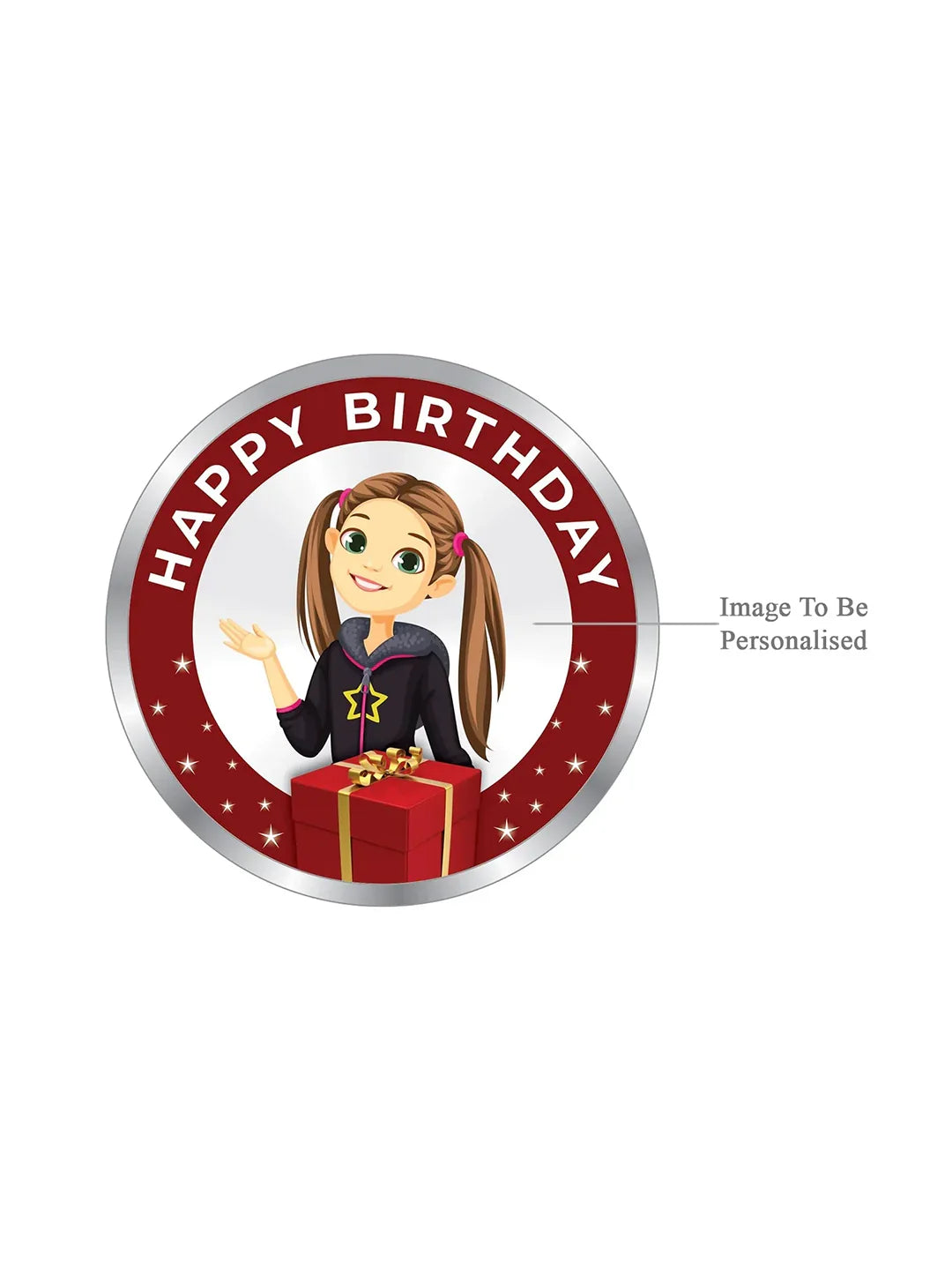 BIS Hallmarked Personalised Happy Birthday 5 gm 999 Pure Silver Coin