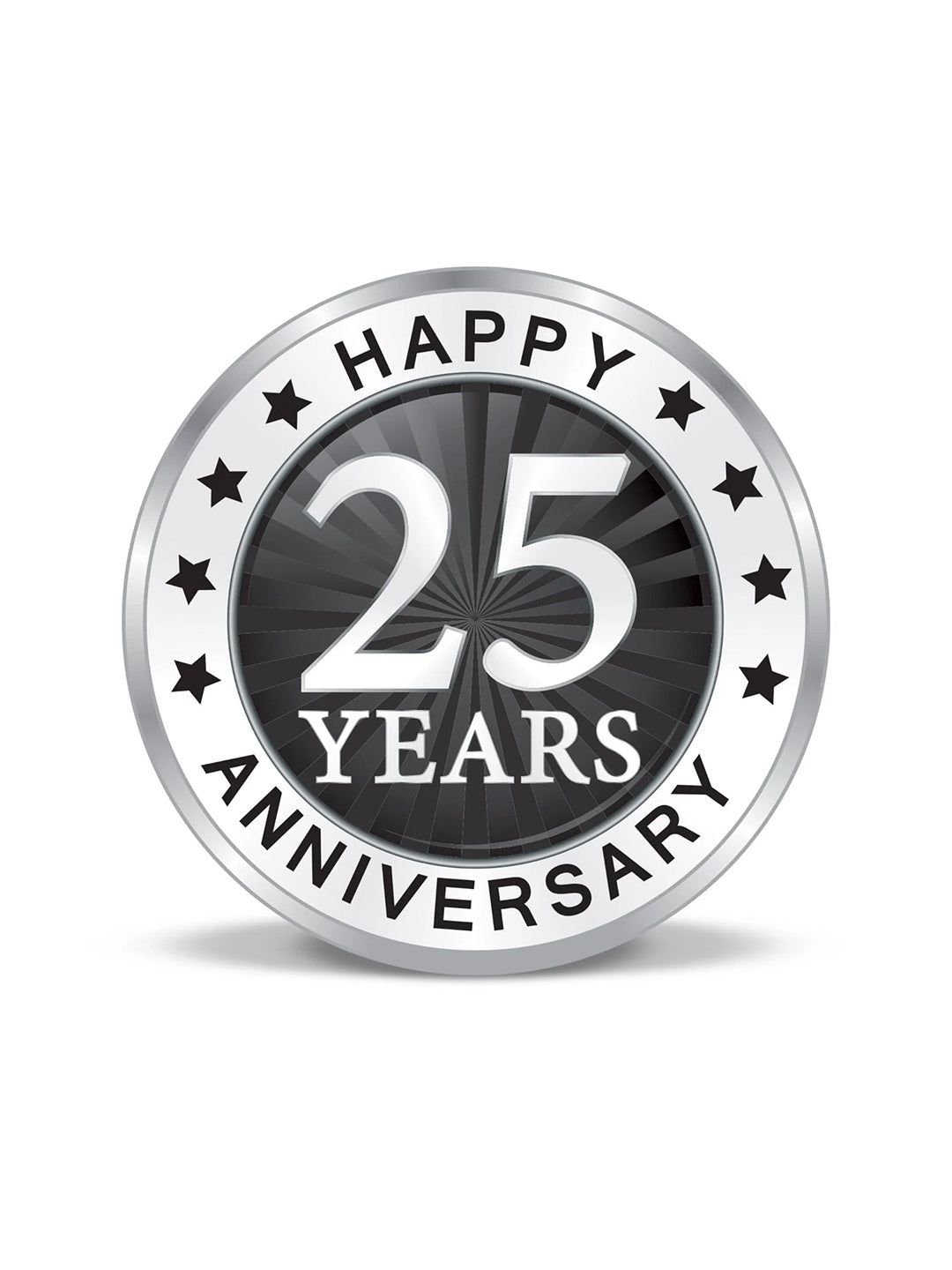 BIS Hallmarked 25th Anniversary 999 Pure Silver Coin