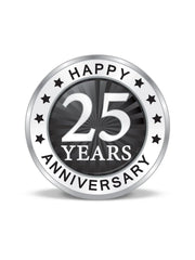 BIS Hallmarked 25th Anniversary 999 Pure Silver Coin