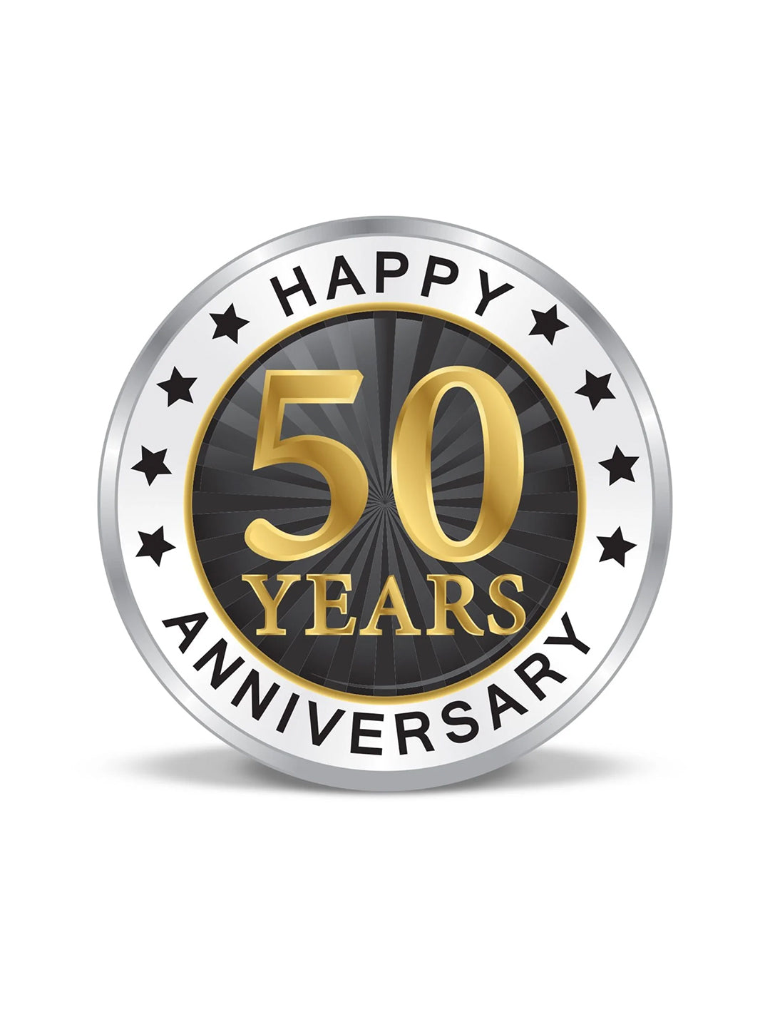 BIS Hallmarked 50th Jubilee Anniversary 999 Pure Silver Coin