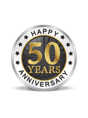 BIS Hallmarked 50th Jubilee Anniversary 999 Pure Silver Coin