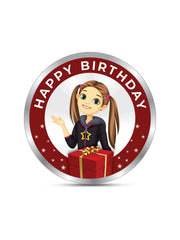BIS Hallmarked Personalised Happy Birthday 5 gm 999 Pure Silver Coin