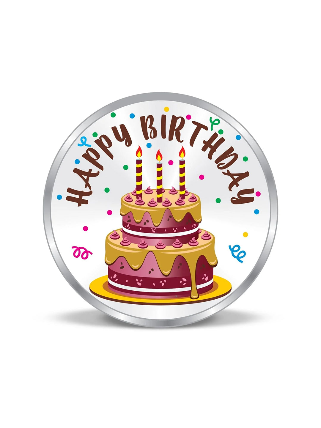 BIS Hallmarked Personalised Happy Birthday Silver Coin 999 Pure