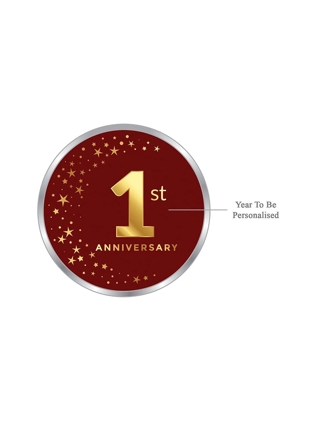 BIS Hallmarked Personalised Anniversary 999 Pure Silver Coin