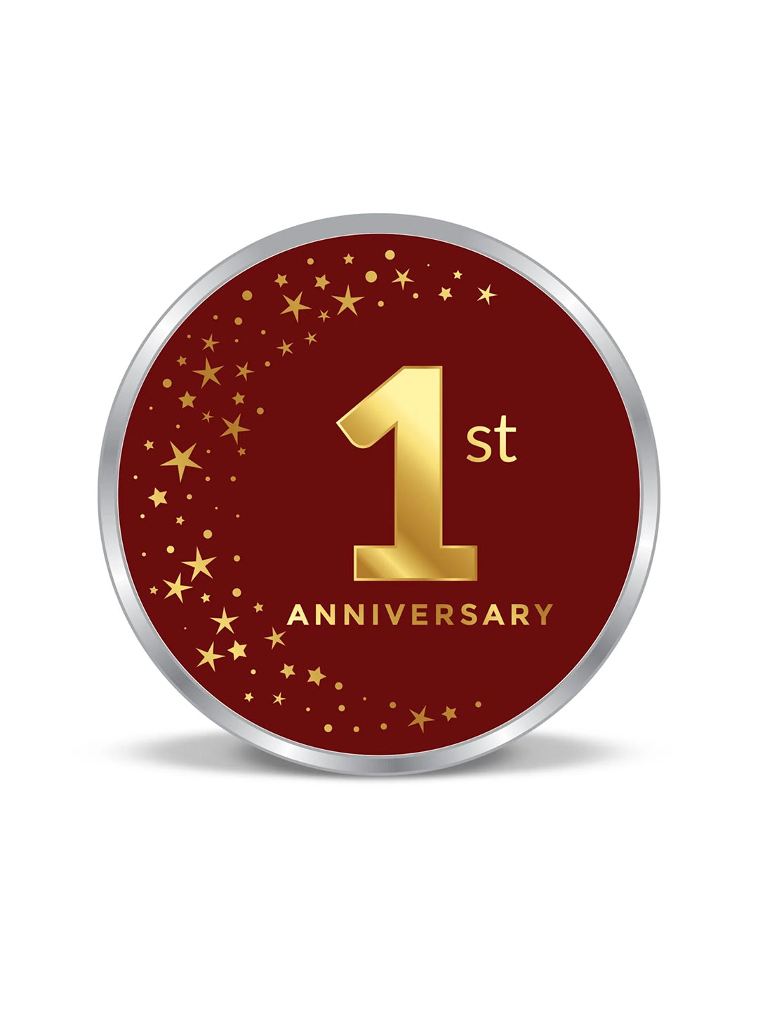 BIS Hallmarked Personalised Anniversary 999 Pure Silver Coin
