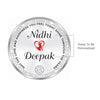 BIS Hallmarked Newly Married Personalised Silver Coin 999 Purity