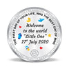 BIS Hallmarked Personalised New Born Baby 999 Pure Silver Coin
