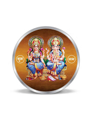BIS Hallmarked Personalised Laxmi Ganesh Religious 999 Pure Silver Coin