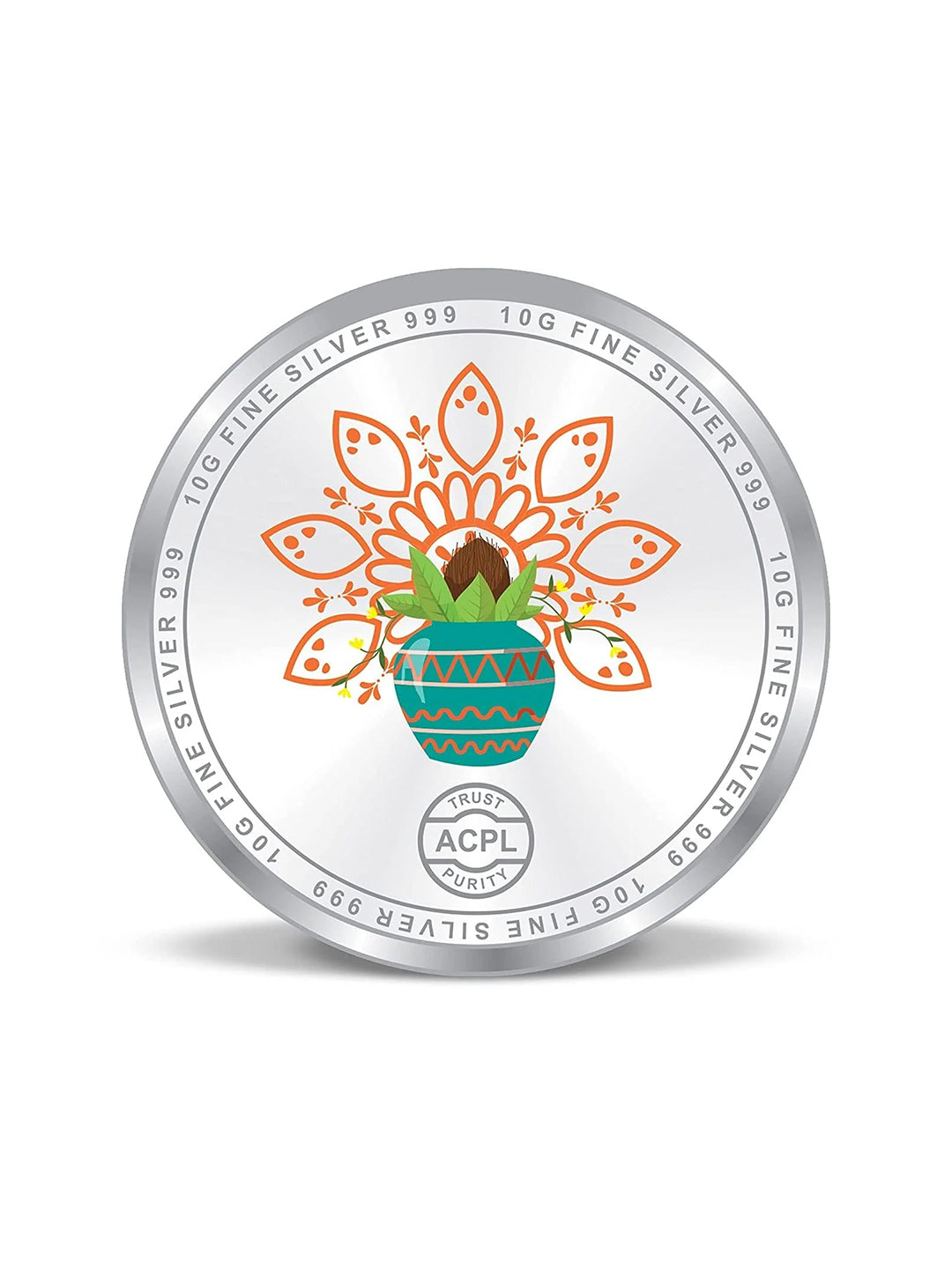 BIS Hallmarked Personalised Grah Pravesh 999 Pure Silver Coin