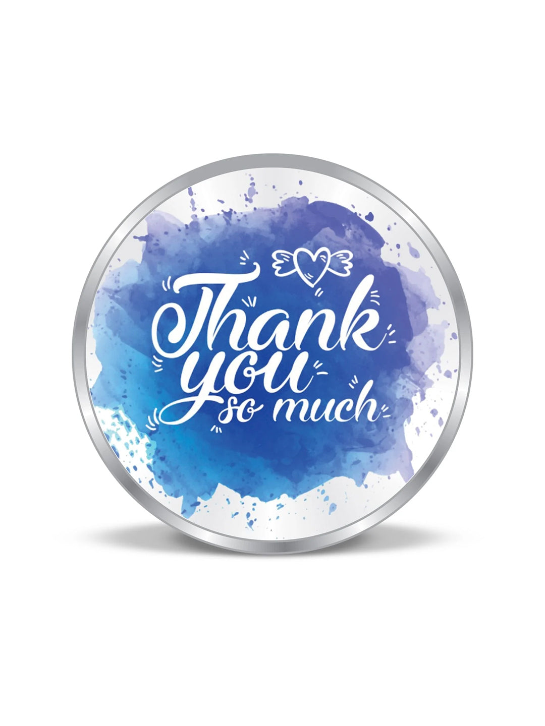 BIS Hallmarked Personalised Thank You 999 Pure Silver Coin