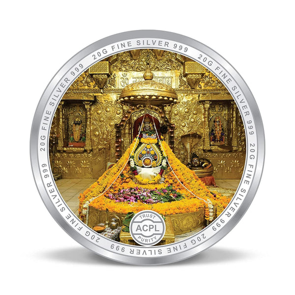BIS Hallmarked Shree Somnath Temple 20GM 999 Pure Silver Coin