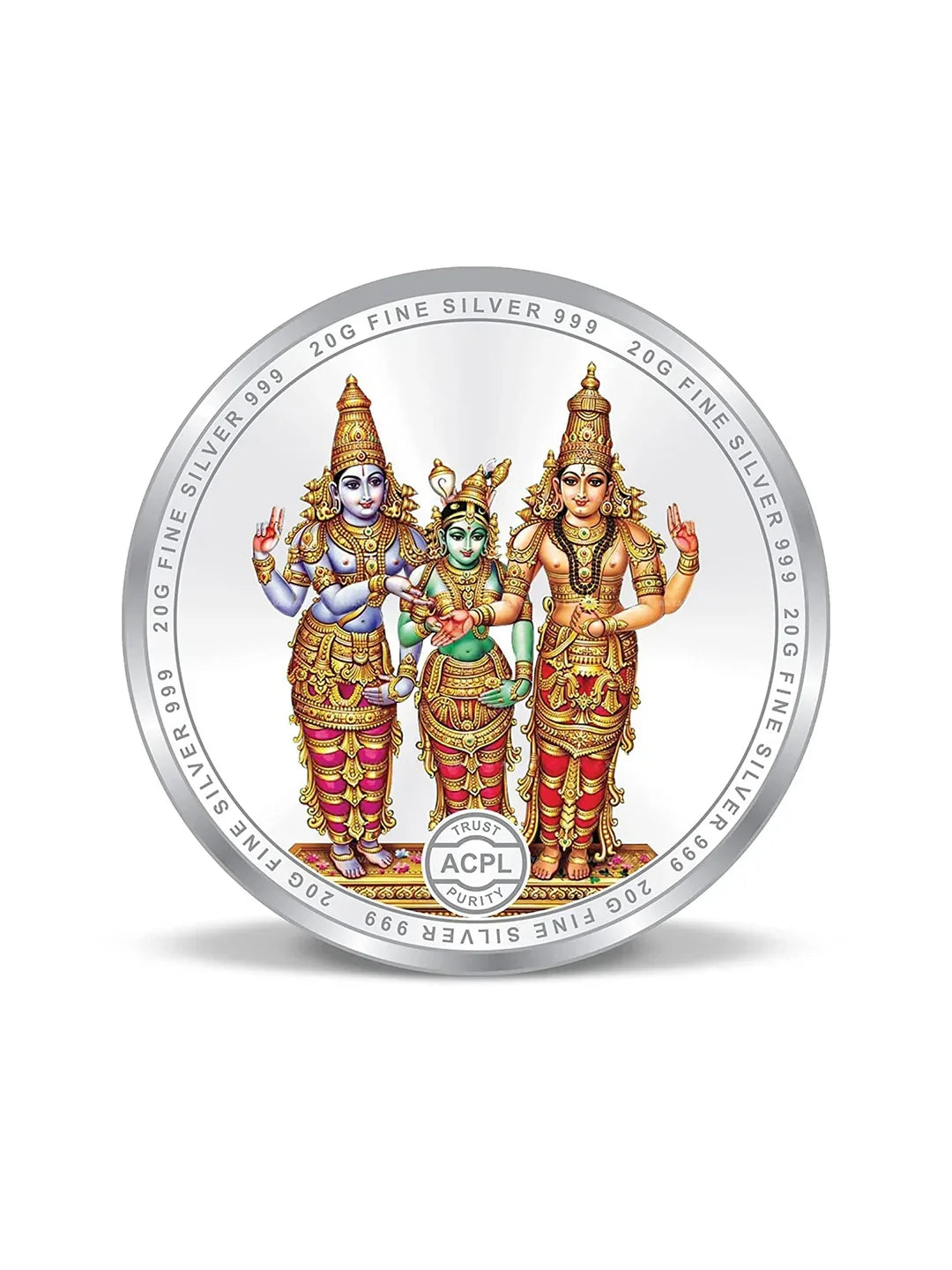 BIS Hallmarked Arulmigu Meenakshi Temple 20GM 999 Pure Silver Coin