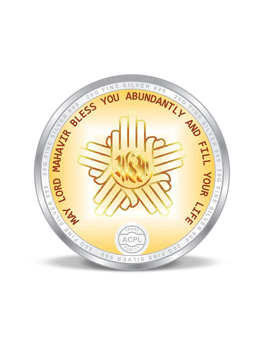 BIS Hallmarked Mahaveer jain 20GM 999 Pure Silver Coin