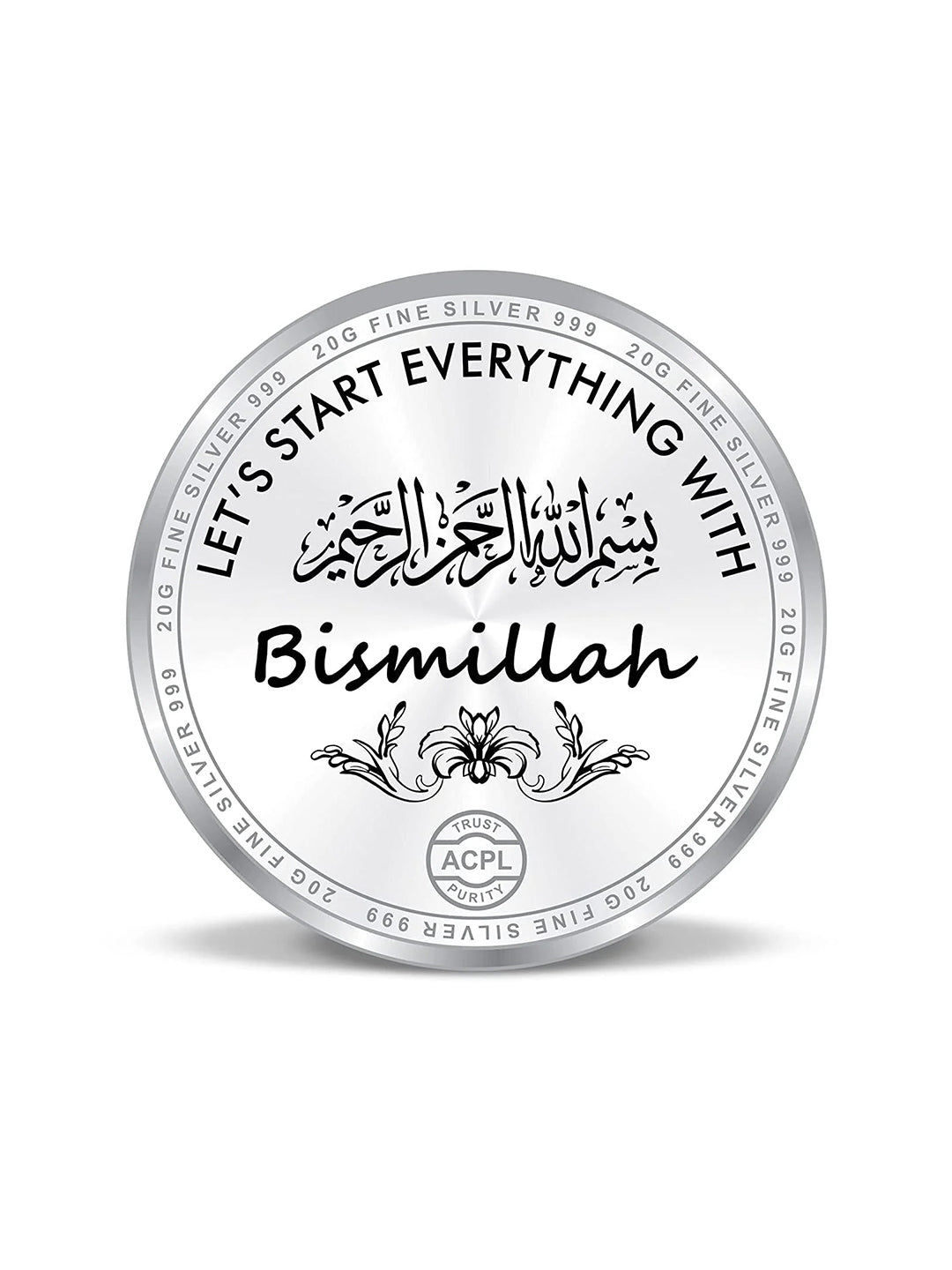 BIS Hallmarked Allah Makka Madina 999 Pure Silver Coin