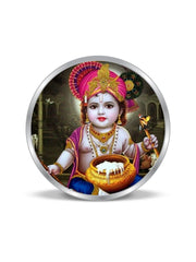 BIS Hallmarked Lord Krishna 999 Pure Silver Coin