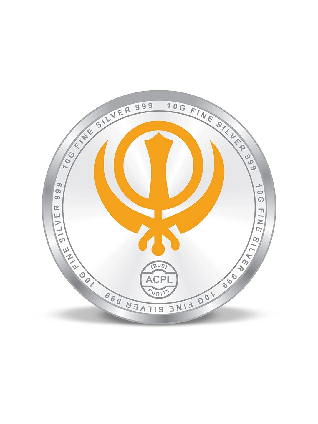 BIS Hallmarked Waheguru Ji 999 Pure Silver Coin