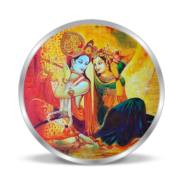 BIS Hallmarked Radha Krishna 999 Pure Silver Coin