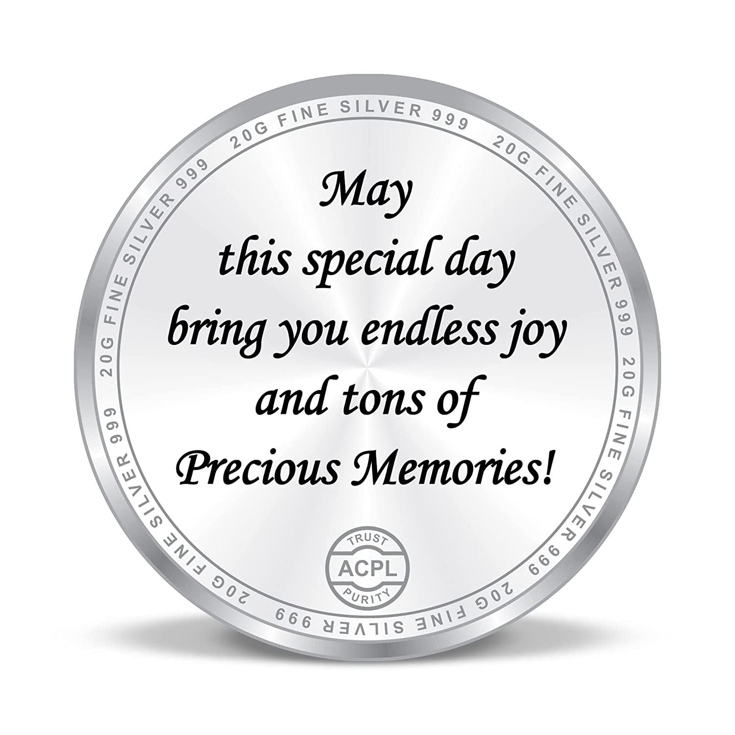 BIS Hallmarked Happy Birthday 999 Pure Silver Coin