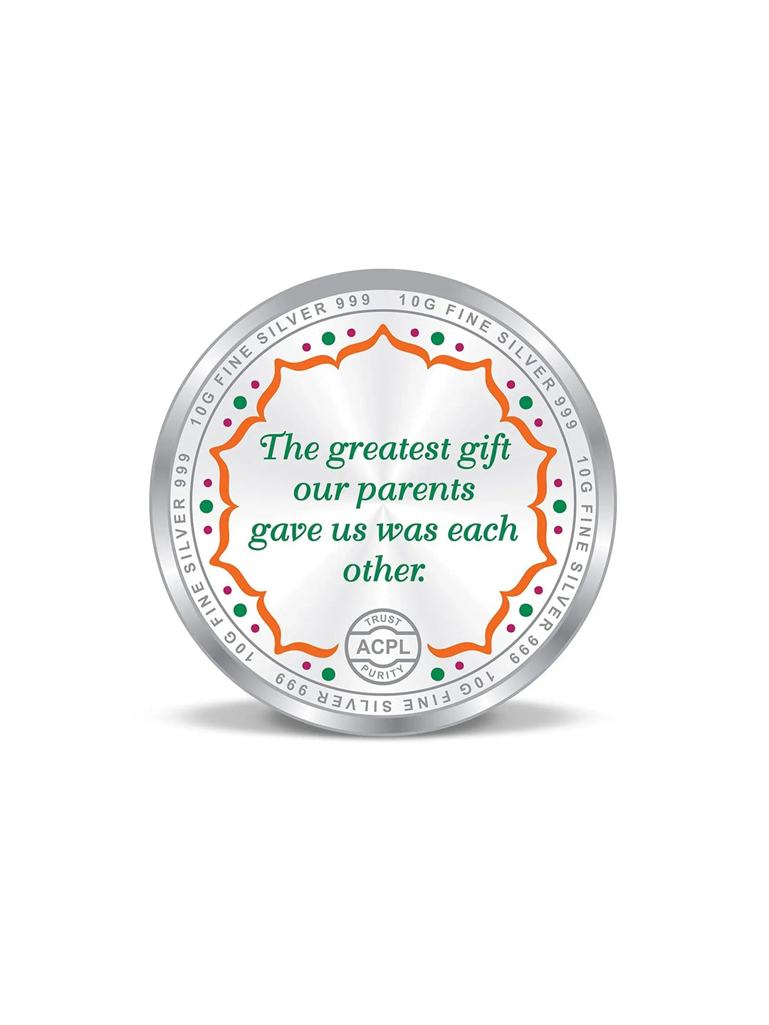 BIS Hallmarked Raksha Bandhan Rakhi Design 999 Pure Silver Coin